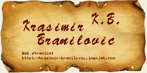 Krasimir Branilović vizit kartica